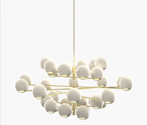 Ball & Hoop | S 19—12 - Brushed Brass - Opal | Suspended lights | Empty State