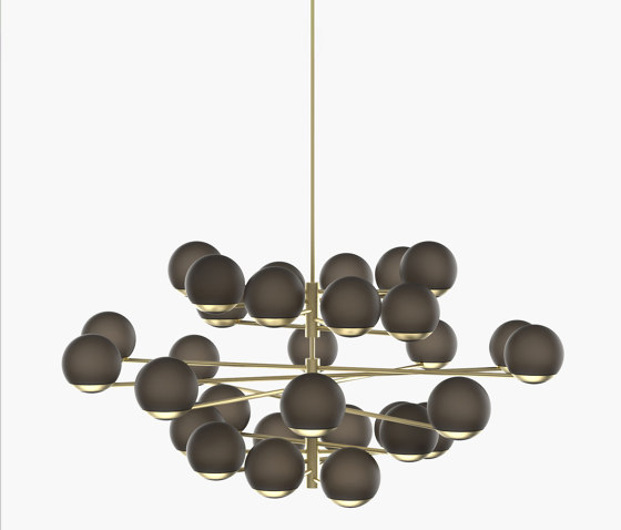 Ball & Hoop | S 19—12 - Brushed Brass - Smoked | Pendelleuchten | Empty State