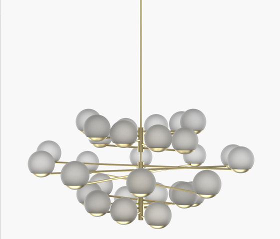 Ball & Hoop | S 19—12 - Brushed Brass - Frosted | Suspended lights | Empty State