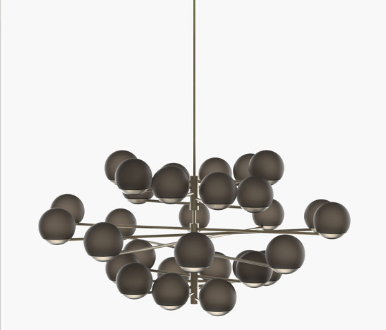 Ball & Hoop | S 19—12 - Burnished Brass - Smoked | Suspended lights | Empty State