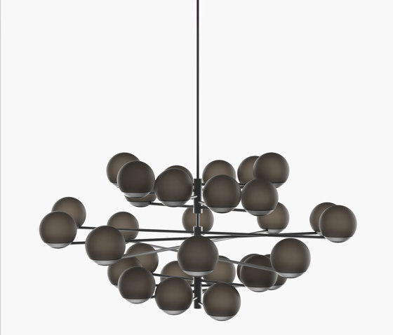 Ball & Hoop | S 19—12 - Black Anodised - Smoked | Suspended lights | Empty State