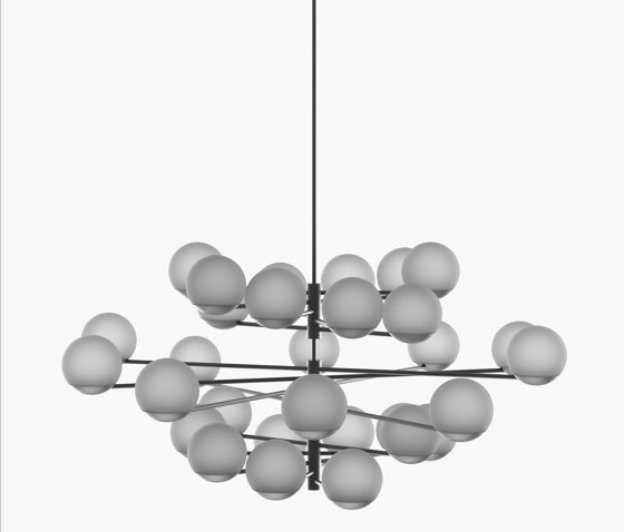 Ball & Hoop | S 19—12 - Black Anodised - Frosted | Lampade sospensione | Empty State