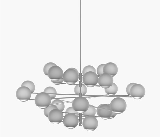 Ball & Hoop | S 19—12 - Silver Anodised - Frosted | Suspended lights | Empty State