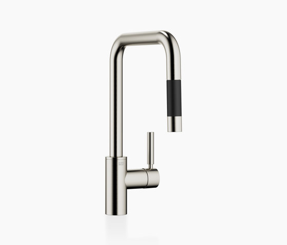 META SQUARE - Single-lever mixer Pull-down with spray function - Brushed Platinum | Kitchen taps | Dornbracht