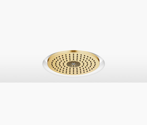 SERIES SPECIFIC - Pomme de douche arrosoir pour montage encastré au plafond Avec lumière 300 mm - Laiton brossé (Or 23cts) | Robinetterie de douche | Dornbracht