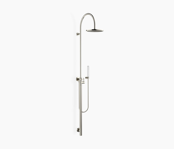 SERIES SPECIFIC - Shower system with single-lever shower mixer without hand shower - Brushed Platinum | Shower controls | Dornbracht