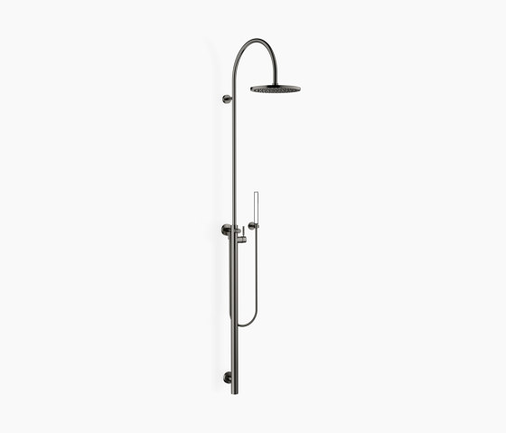 SERIES SPECIFIC - Shower system with single-lever shower mixer without hand shower - Brushed Dark Platinum | Shower controls | Dornbracht