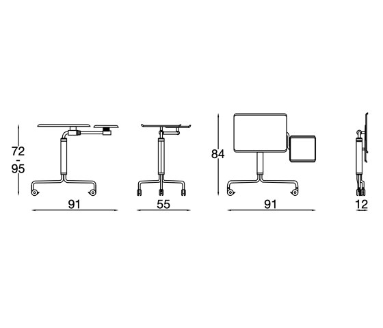 Archimede Laptop Caddy | Accessoires de table | Altek