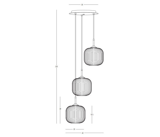 Decorative Pendant | 22073 | Suspended lights | ALPHABET by Zambelis