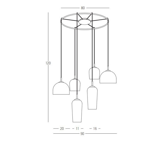 Decorative Pendant | 22160 | Lámparas de suspensión | ALPHABET by Zambelis