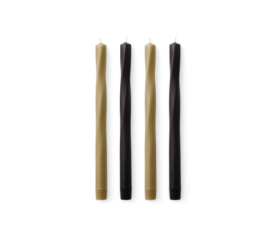 Twist Tapered Candle, H30, Neutral, Set Of 4 ( | Accessoires de table | Audo Copenhagen