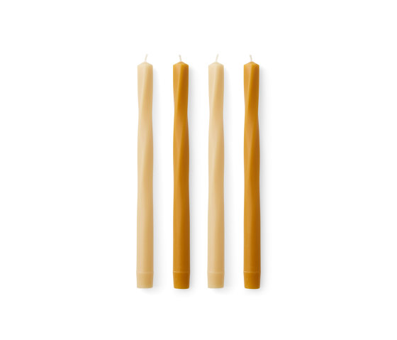 Twist Tapered Candle, H30, Warm, Set Of 4 | Accessoires de table | Audo Copenhagen