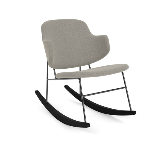 The Penguin Rocking Chair, Black Steel / Re-Wool 218 | Sillones | Audo Copenhagen