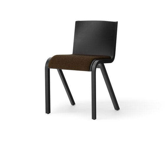 Ready Dining Chair, Seat Upholstered, Black Painted Oak, Hallingdal | Sillas | Audo Copenhagen