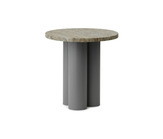 Dit Table Grey Travertine Silver | Side tables | Normann Copenhagen