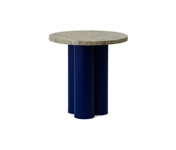 Dit Table Bright Blue Travertine Silver | Mesas auxiliares | Normann Copenhagen