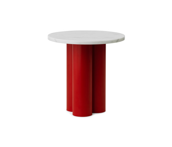 Dit Table Bright Red White Carrara | Tables d'appoint | Normann Copenhagen
