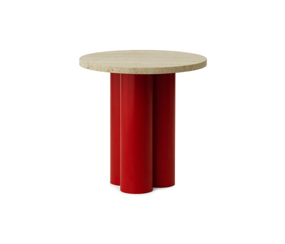 Dit Table Bright Red Travertine Light | Tables d'appoint | Normann Copenhagen