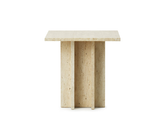 Edge Coffee Table Small Travertine | Tables d'appoint | Normann Copenhagen