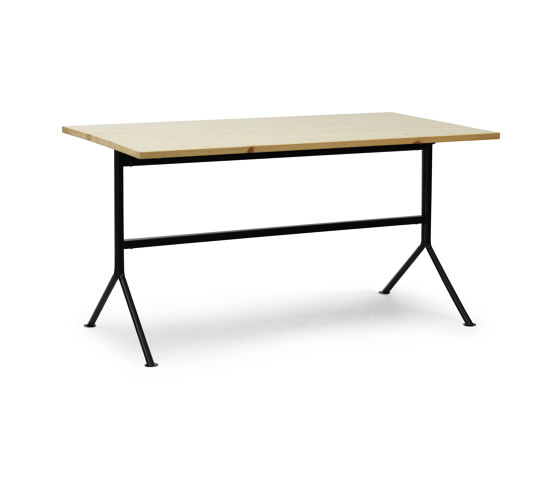 Kip Desk Black Steel Pine | Desks | Normann Copenhagen