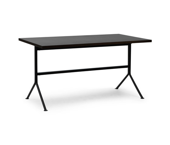 Kip Desk Black Steel Dark Brown | Desks | Normann Copenhagen
