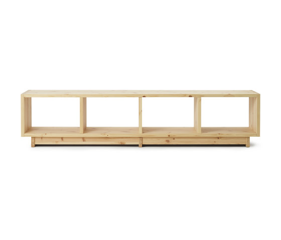 Plank Bookcase Low Pine | Shelving | Normann Copenhagen