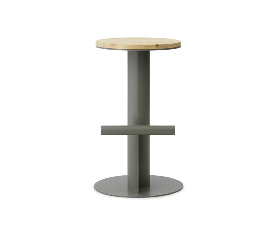 Pole Barstool 65 cm Pine/Grey | Chaises de comptoir | Normann Copenhagen