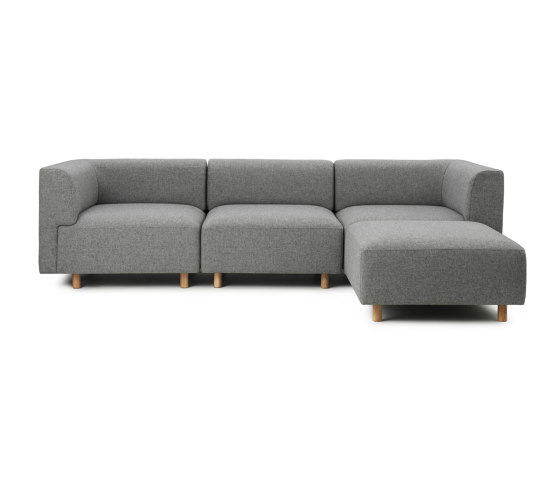 Redo Modular Sofa 3 Seater Oak Legs W. Pouf Hallingdal | Sofas | Normann Copenhagen