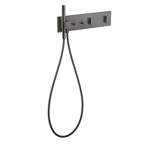AXOR ShowerComposition Thermostatic module 470/110 for concealed installation for 2 functions | Cromo Nero Lucido | Rubinetteria doccia | AXOR