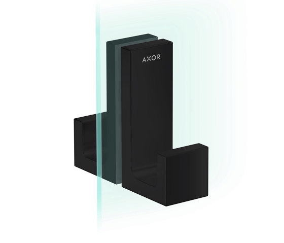 AXOR Universal Rectangular Accessories Poignée de porte de douche
 | Noir mat | Quincaillerie portes de douche | AXOR