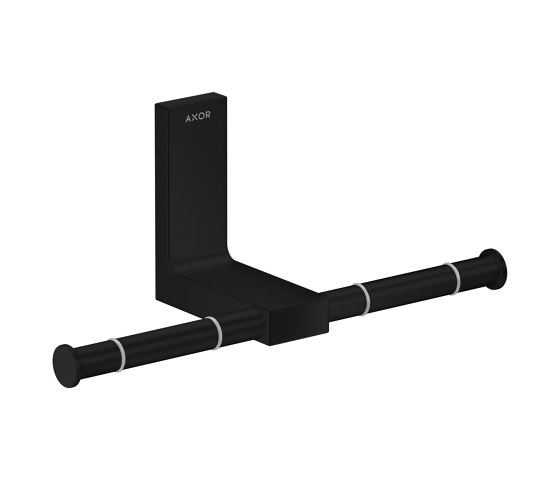 AXOR Universal Rectangular Accessories Toilet paper holder double | matt black | Paper roll holders | AXOR