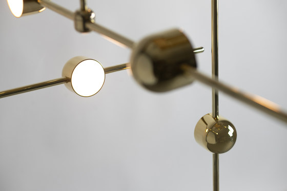 Dia Config 2 Straight Contemporary LED Chandelier | Lámparas de suspensión | Ovature Studios