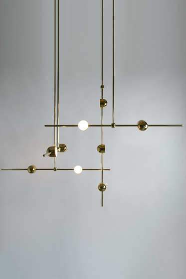 Dia Config 2 Straight Contemporary LED Chandelier | Suspended lights | Ovature Studios