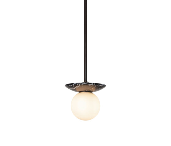 Orbit | Pendant - Bronze & Black Marble | Suspended lights | J. Adams & Co