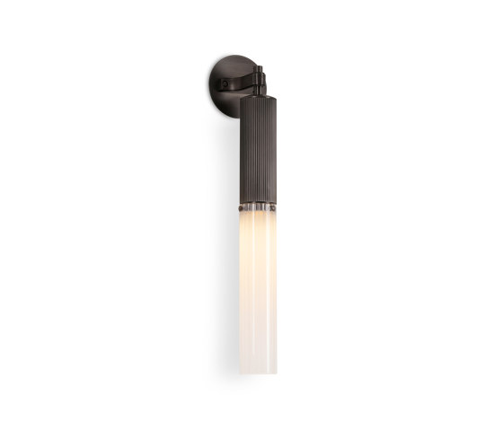 Flume | Wall Light - Bronze & Frosted Reeded Glass | Appliques murales | J. Adams & Co