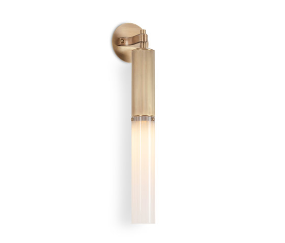 Flume | Wall Light - Satin Brass & Frosted Glass | Lámparas de pared | J. Adams & Co