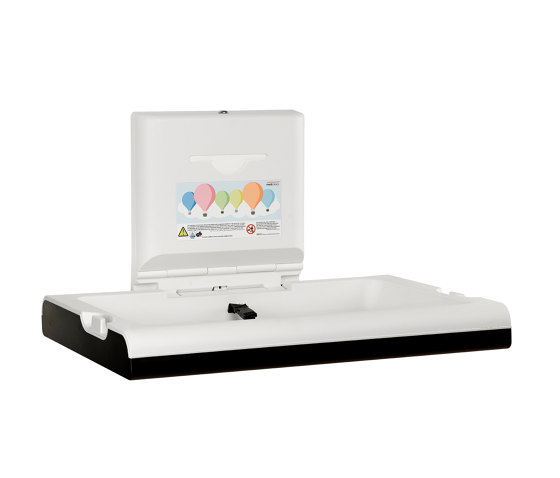 Horizontal Baby Changing Station with Ionizer | BabyMedi | CP0016HCSB-I matte black finish | Baby changing tables | Mediclinics