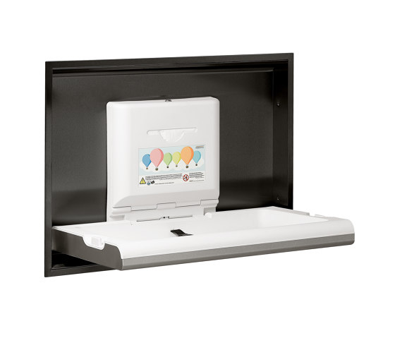 Kit to recess the horizontal Baby Changing Stations KT0016HCSB | BabyMedi | Black finish | Baby changing tables | Mediclinics