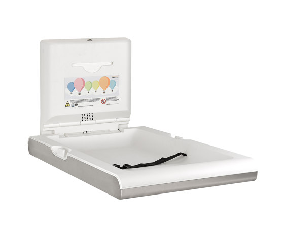 Vertical Baby Changing Station | BabyMedi | CP0016VCS satin finish | Baby changing tables | Mediclinics