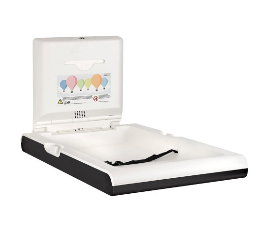 Vertical baby changing stations | BabyMedi  | CP0016VCSB matte black finish | Baby changing tables | Mediclinics
