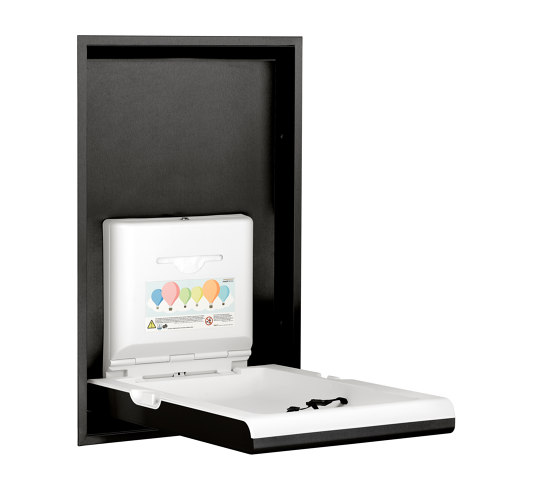 Vertical baby changing stations | BabyMedi  | CP0016VCSB matte black finish | Wickeltische | Mediclinics