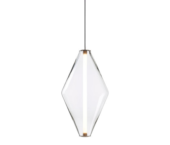 BUOY pendant double cone clear/black | Suspended lights | Bomma