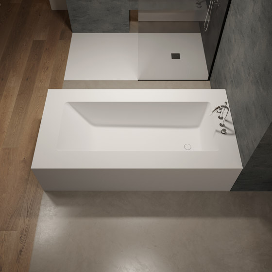 CORIAN® | AQUILA Built-in DuPont™ Corian® Bathtub - 3 Panels | Bathtubs | Riluxa
