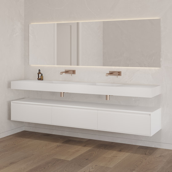 MDF | Mueble de baño de MDF Gaia Classic - 3 cajones | Armarios lavabo | Riluxa