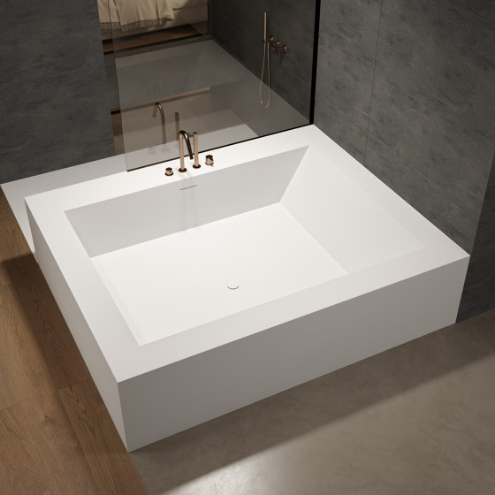 CORIAN® | Cassiopeia Built-in DuPont™ Corian® Bathtub - 3 panels | Bathtubs | Riluxa