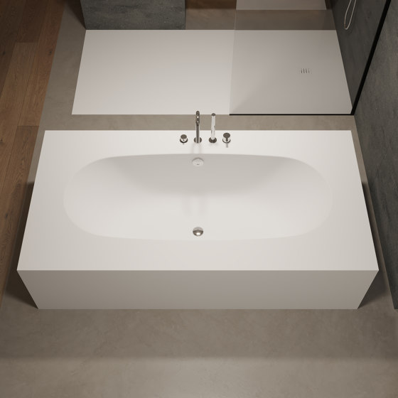 CORIAN® | Delight 8420 Built-in DuPont™ Corian® Bathtub | Bathtubs | Riluxa