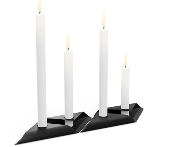 SQUARE CANDLE schwarz, VE 4 | Kerzenständer / Kerzenhalter | höfats