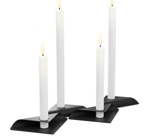 SQUARE CANDLE black, 4 pcs | Candlesticks / Candleholder | höfats