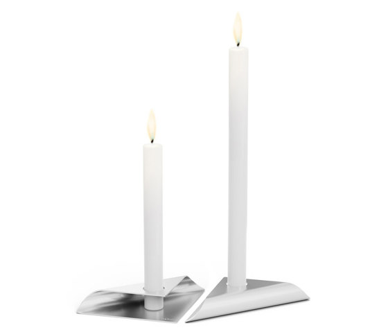 SQUARE CANDLE Bougeoirs argent | Bougeoirs | höfats