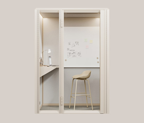 Modular Work 1,5x1 in Sand Beige | Systèmes room-in-room | Mute